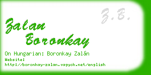 zalan boronkay business card