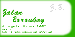 zalan boronkay business card